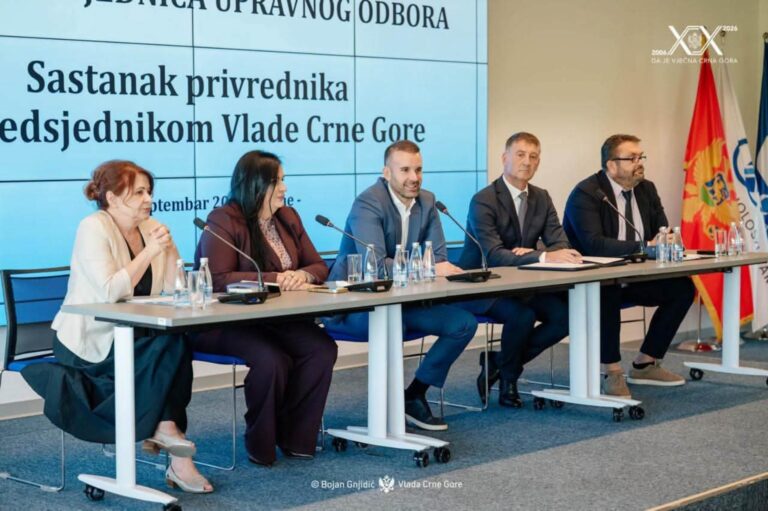 Milojko Spajić na sastanku sa predstavnicima Unije poslodavaca Crne Gore