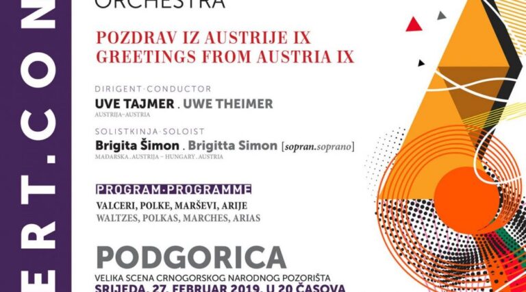 Koncerti Pozdrav iz Austrije u Podgorici i Pljevljima