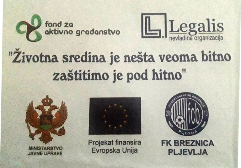 NVO “Legalis” realizuje projekat “Životna sredina je nešta veoma bitno – zaštitimo je pod hitno”