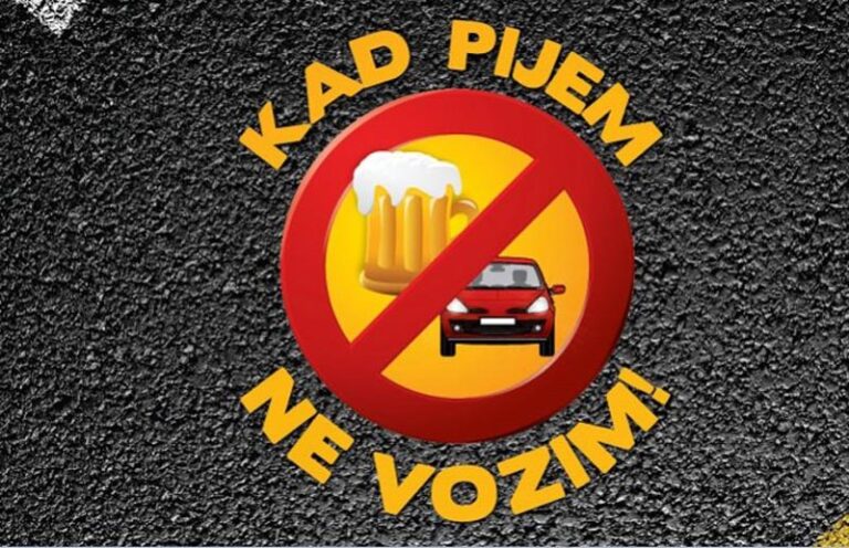 Počinje kampanja „Kad pijem ne vozim“: Od sjutra pojačane kontrole vozača na svim putevima