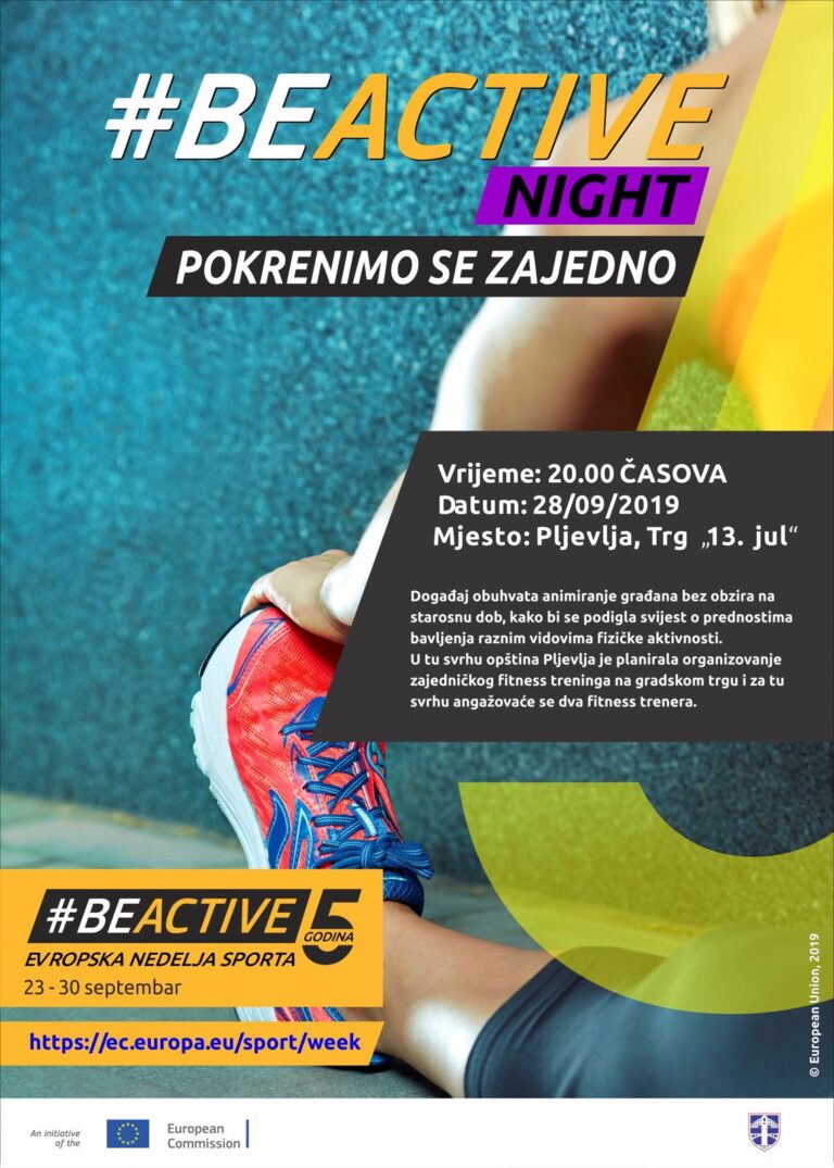 Evropska nedelja sporta u Pljevljima 23-30. septembra 2019. godine
