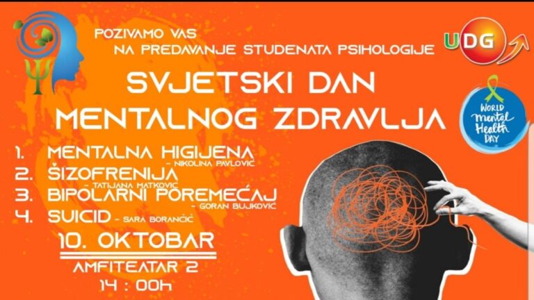Studenti Psihologije predavanjem obilježavaju Svjetski dan mentalnog zdravlja
