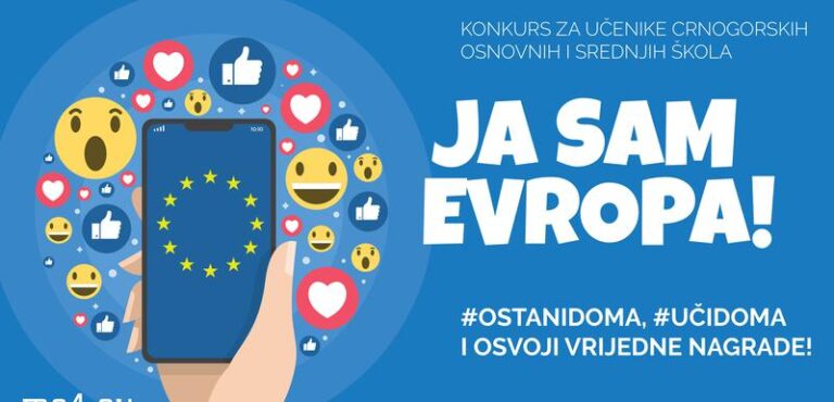 Raspisan konkurs za osnovce i srednjoškolce: Pokažite zašto ste dio Evrope