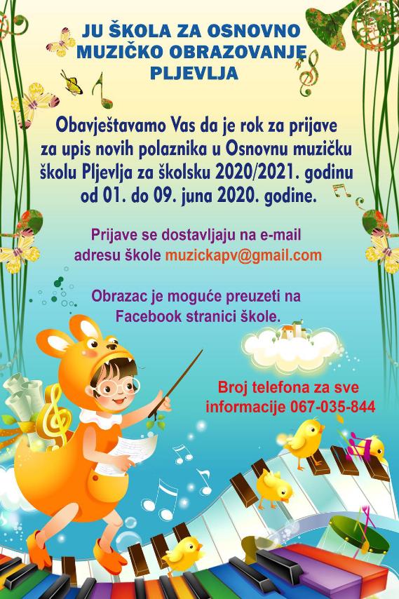 Upis u Muzičku školu