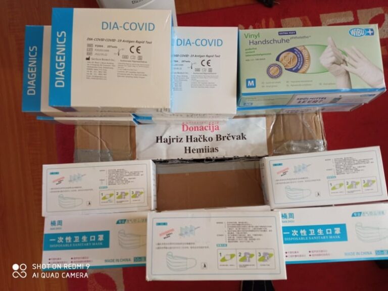 Veliki humanista Hačko Brčvak donirao Udruženju „Zračak nade“ I „Dnevnom centru“ brze testove za otkrivanje korona virusa