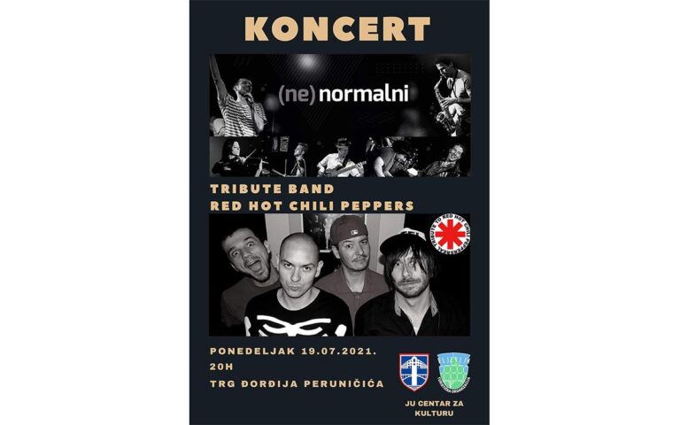Muzički koncert 19. jula na Trgu Đorđija Peruničića