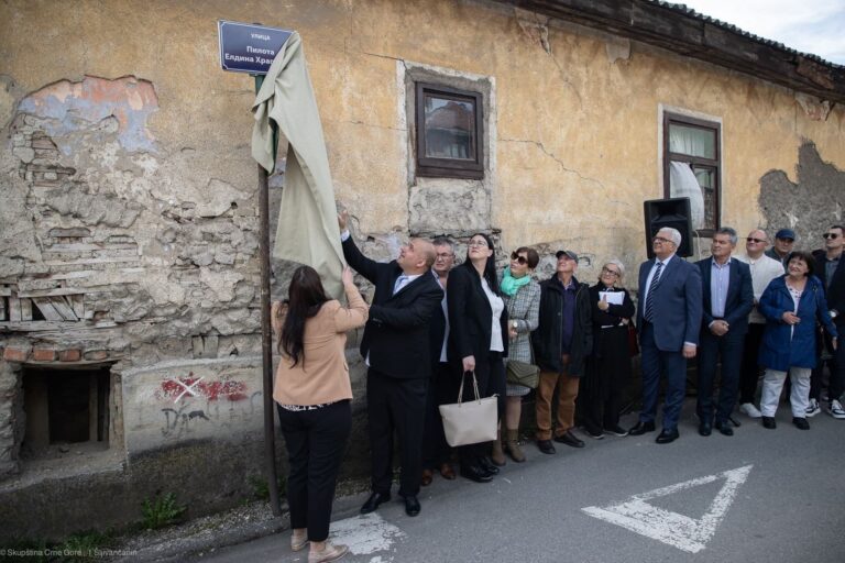 Predsjednik Skupštine obišao opštinu Pljevlja i prisustvovao otvaranju ulice pilota Eldina Hrapovića