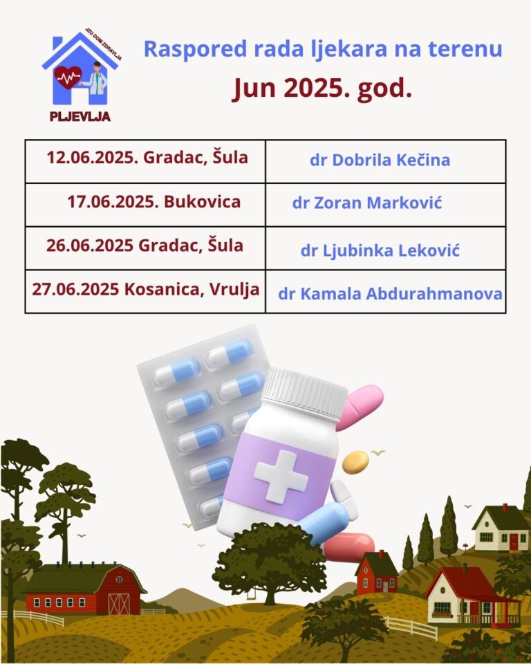 Ljekari Doma zdravlja Pljevlja i u junu obilaze seoske ambulante
