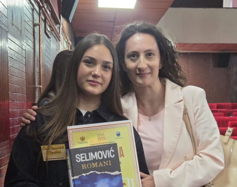 Jana Radanović osvojila treće mjesto na Državnoj smotri recitatora