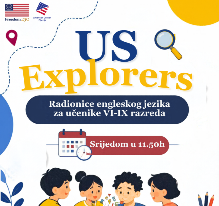 Besplatne radionice engleskog jezika za osnovce u Američkom uglu Pljevlja
