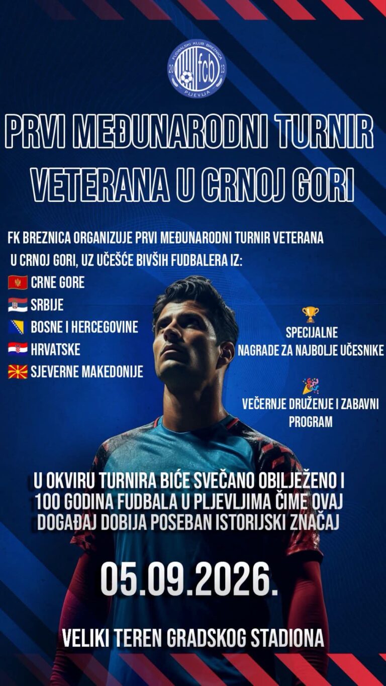 FUDBALSKI SPEKTAKL U PLJEVLJIMA: Veterani iz pet država na prvom međunarodnom turniru FK Breznice