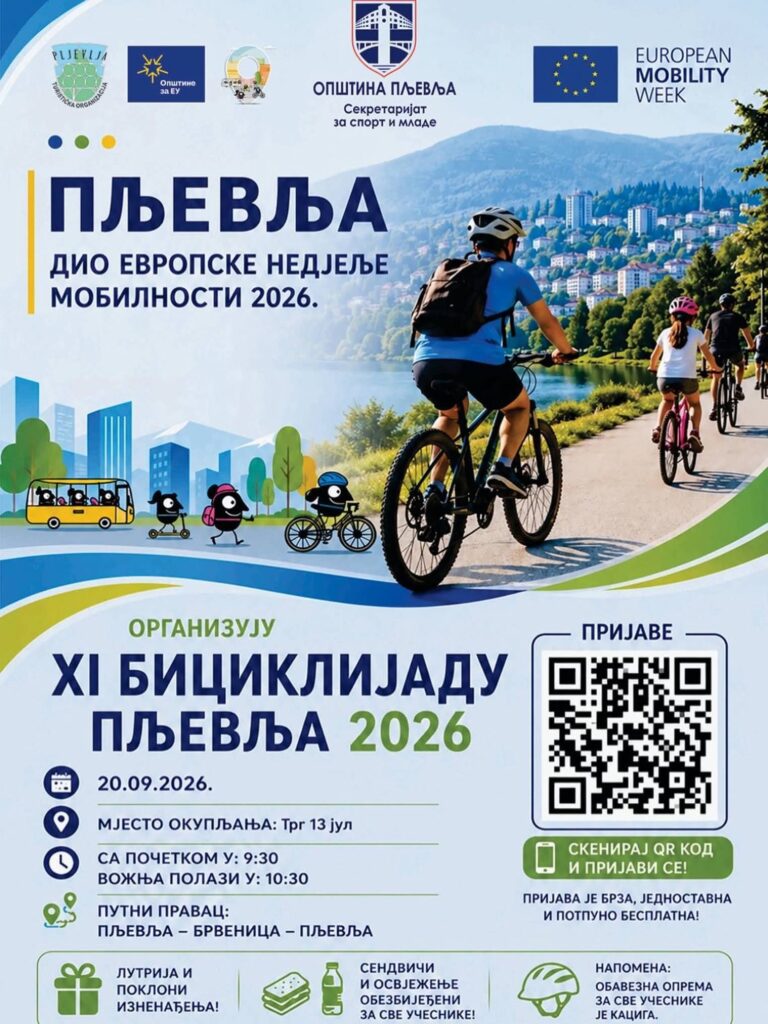Počele prijave za XI Biciklijadu „Pljevlja 2026“ – u nedjelju vožnja do Brvenice