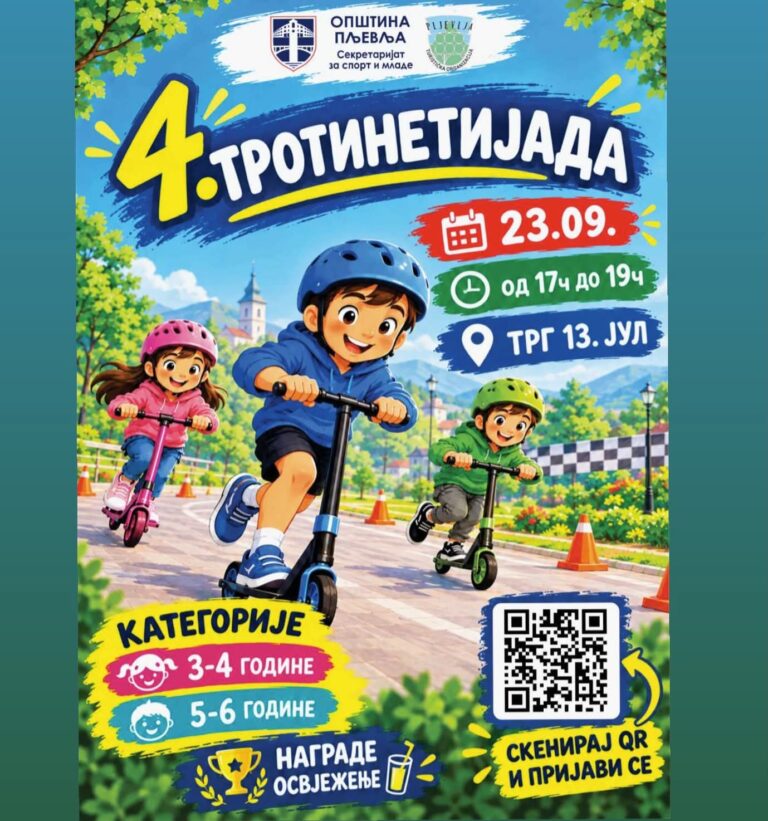 U srijedu četvrta „Trotinetijada“ na Trgu 13. jul