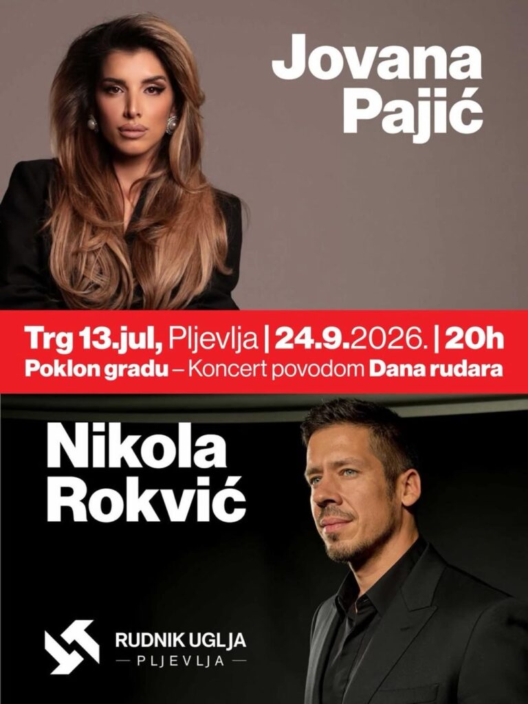 Sjutra na Trgu 13. I Jul koncert Jovane Pajić i Nikole Rokvića