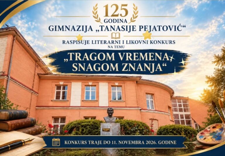 Gimnazija „Tanasije Pejatović“ obilježava 125 godina postojanja: Raspisan literarni i likovni konkurs