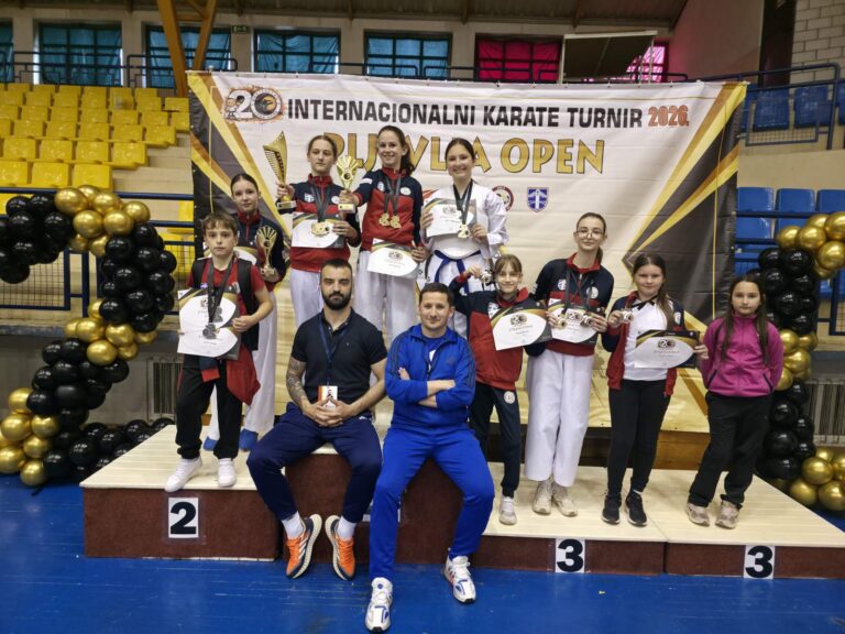 Karate klub „Ris“ briljirao na turniru „Pljevlja Open 2026“ – osvojeno 30 medalja
