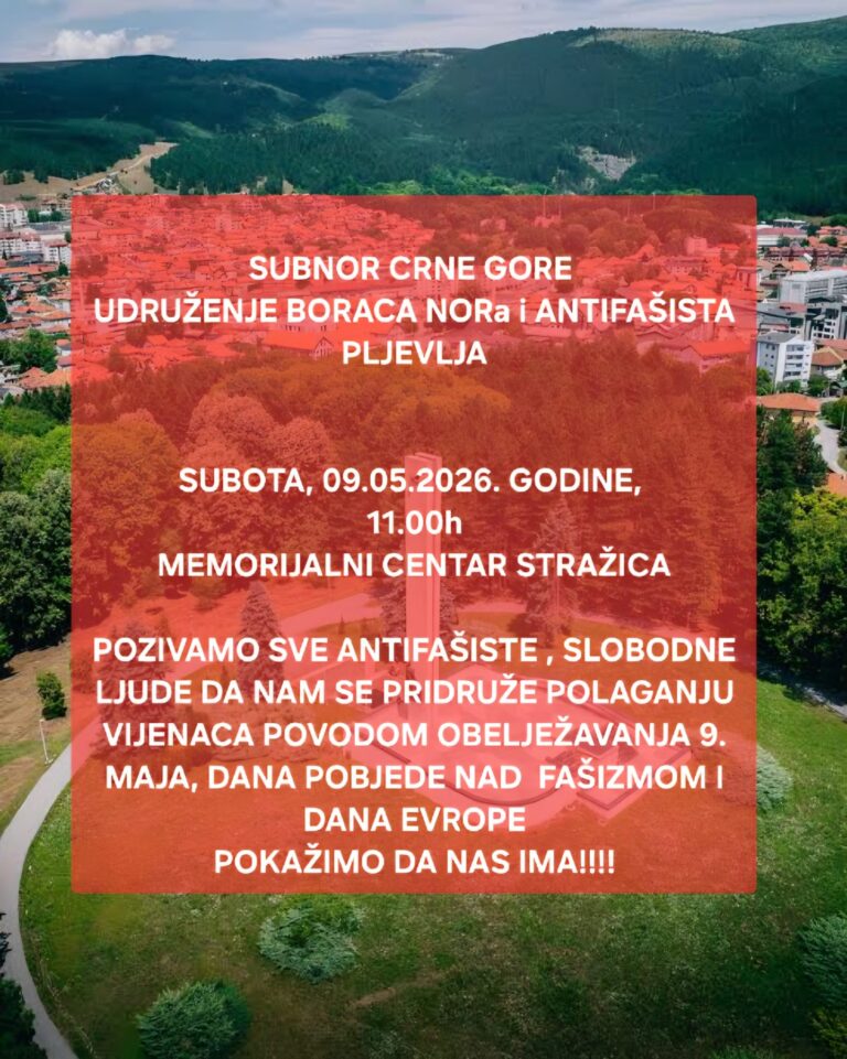 SUBNOR Pljevlja organizuje obilježavanje Dana pobjede nad fašizmom i Dana Evrope