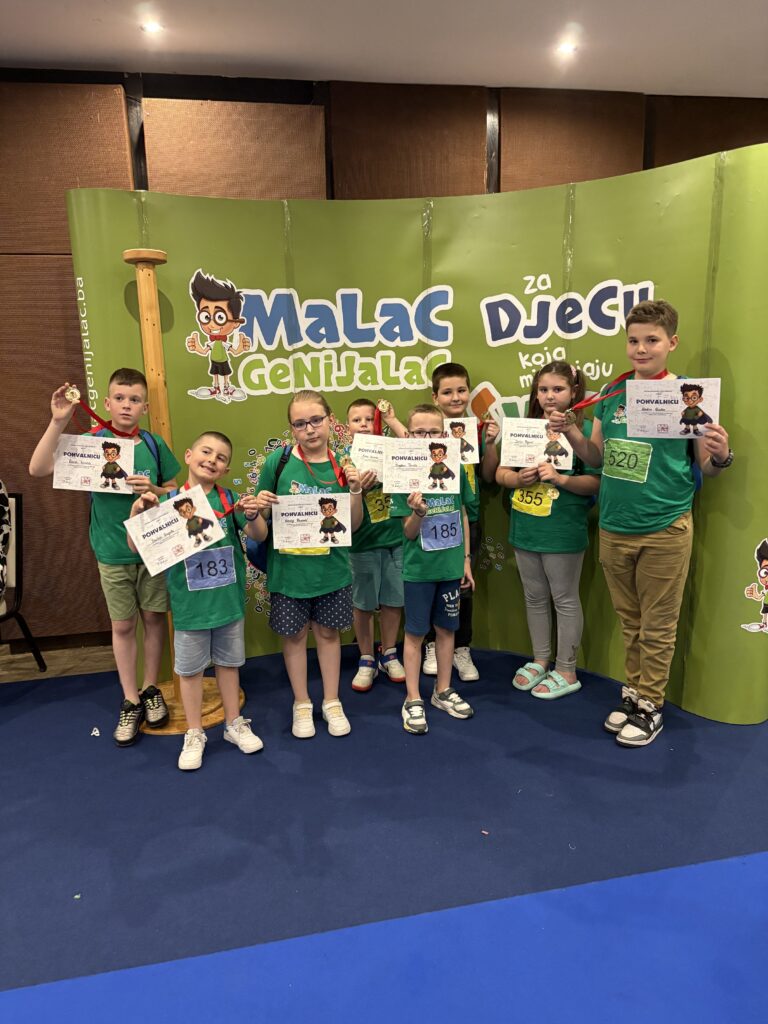 Sjajni rezultati učenika škole Malac Genijalac Pljevlja na Olimpijadi u mentalnoj aritmetici u Sarajevu