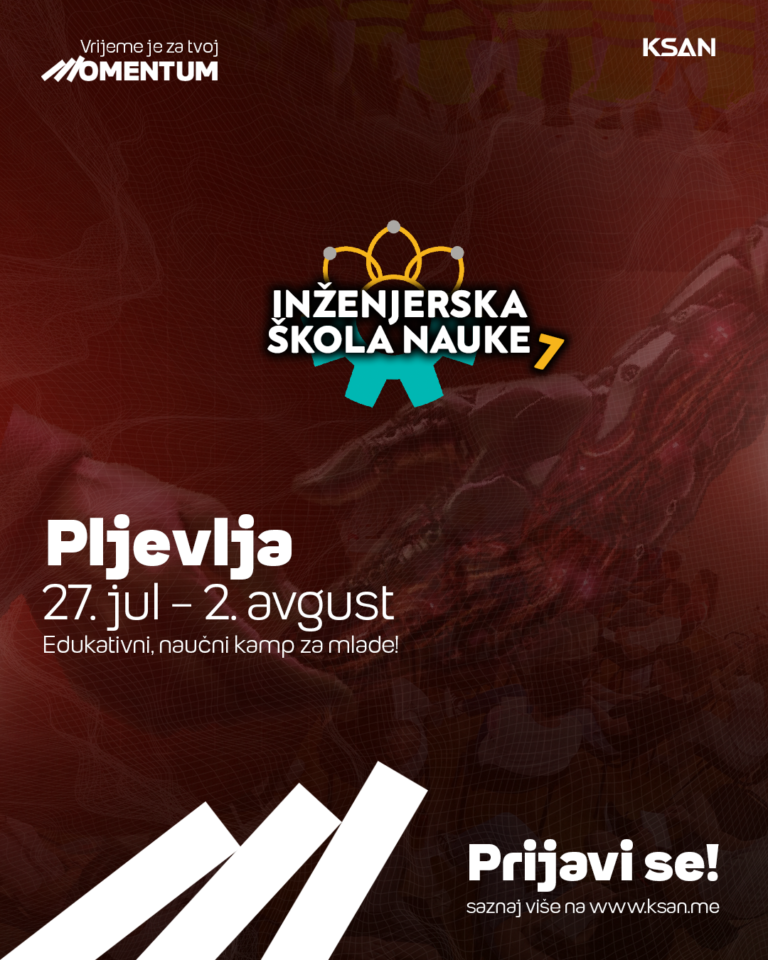 Otvoren konkurs za Inženjersku školu nauke 7 u Pljevljima