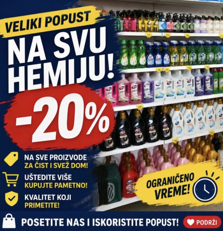 Veliki popust na hemiju za domaćinstvo u MTS-u