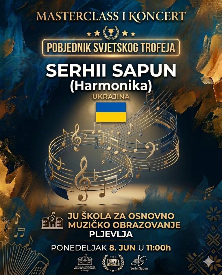 Koncert ukrajinskog umjetnika Serhija Sapuna u Muzičkoj školi