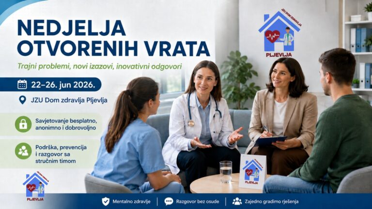 Nedjelja otvorenih vrata u Domu zdravlja Pljevlja: podrška, savjetovanje i prevencija bolesti zavisnosti